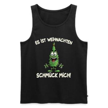 Es ist Weihnachten Schmück mich - Männer Premium Bio Tank Top - Schwarz - Vorne - AI Model Male 178 light (178cm)