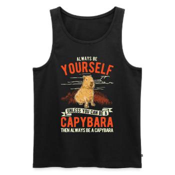 Soyez toujours vous-même Capybara Wasserschwein Capibara - Débardeur bio Premium Homme - noir - Devant - Michal (187cm)