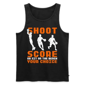 Shoot Score Your Choice Basketball Coach Funny Gam - Männer Premium Bio Tank Top - Schwarz - Vorne - AI Model Male 178 light (178cm)
