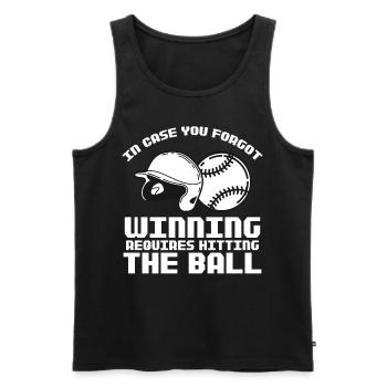 Winning Requires Hitting The Ball Sports Baseball - Männer Premium Bio Tank Top - Schwarz - Vorne - AI Model Male 178 light (178cm)