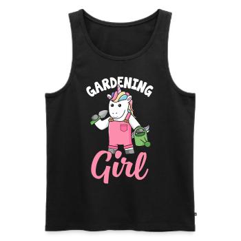 Jardinier, amoureux des plantes - Débardeur bio Premium Homme - noir - Devant - Michal (187cm)