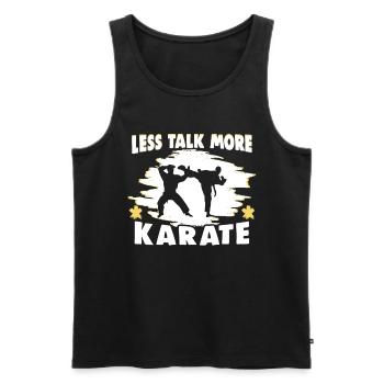 Karate Kampfsport Karate Trainer Karate Kämpfer - Männer Premium Bio Tank Top - Schwarz - Vorne - AI Model Male 178 light (178cm)