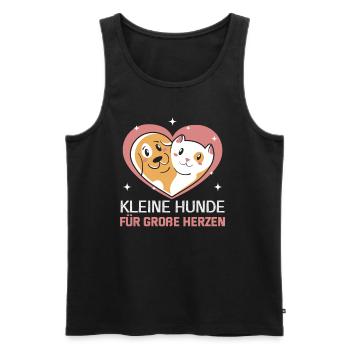 Hunderettungs Designs Für Tierrechtsaktivisten - Männer Premium Bio Tank Top - Schwarz - Vorne - Michal (187cm)