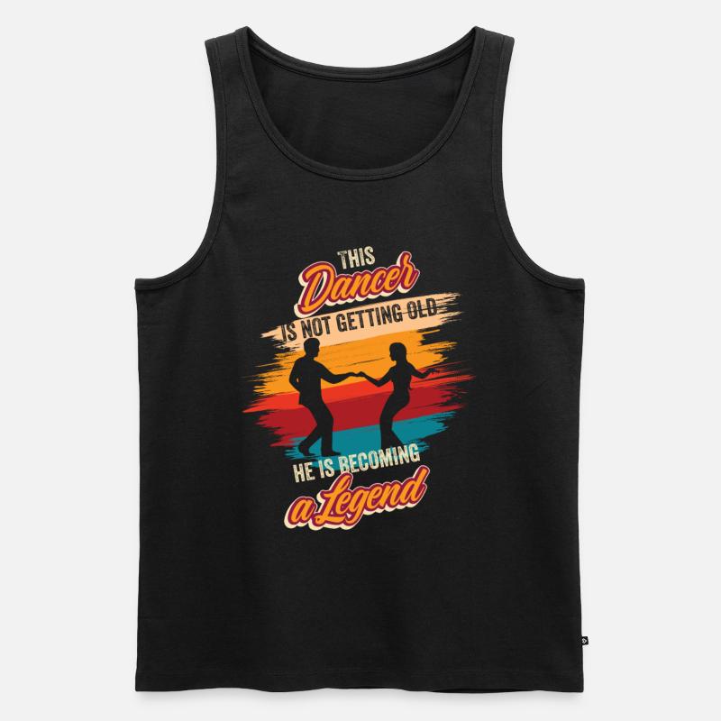 Danseur Anniversaire Chorégraphe École de danse - Débardeur bio Premium Homme - noir