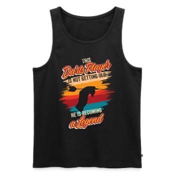 German Dart Player Birthday Dart Team Dart - Men's Premium Organic Tank Top - black - Front - Michal (187cm)