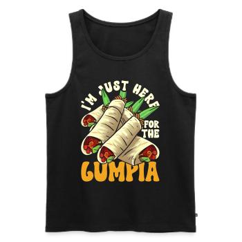 Lumpia I'm Just Here For The Lumpia - Männer Premium Bio Tank Top - Schwarz - Vorne - Michal (187cm)