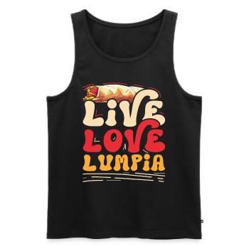 Live Love Lumpia - Männer Premium Bio Tank Top - Schwarz - Vorne - Michal (187cm)