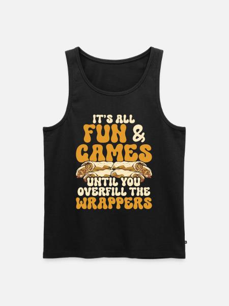 Lumpia Overfill - Männer Premium Bio Tank Top - Schwarz
