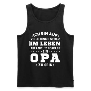 ich bin stolz wie ein Opa - Männer Premium Bio Tank Top - Schwarz - Vorne - AI Model Male 178 light (178cm)