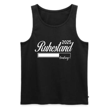 Ruhestand 2025 loading - Männer Premium Bio Tank Top - Schwarz - Vorne - Michal (187cm)
