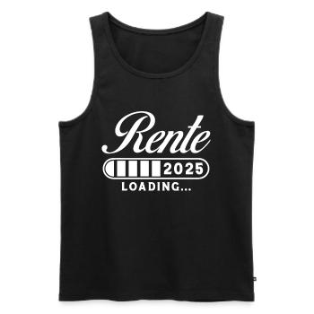 Rente 2025 Loading - Männer Premium Bio Tank Top - Schwarz - Vorne - AI Model Male 178 light (178cm)