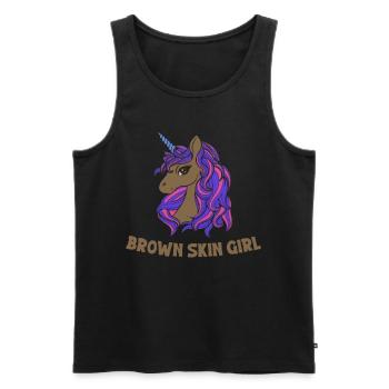 Melanin Black History - Men's Premium Organic Tank Top - black - Front - AI Model Male 178 light (178cm)