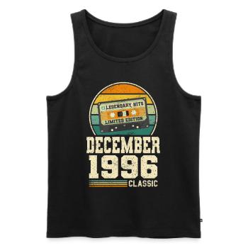 27th Birthday December Vintage 1996 Vintage - Men's Premium Organic Tank Top - black - Front - Michal (187cm)