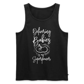LD Labour And Delivery Nurse - Men's Premium Organic Tank Top - black - Front - Michal (187cm)