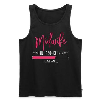 Nurse Midwife Birth Worker Student - Men's Premium Organic Tank Top - black - Front - Michal (187cm)