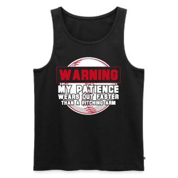 Sports Warning Design Funny Baseball Coaching Game - Männer Premium Bio Tank Top - Schwarz - Vorne - Michal (187cm)