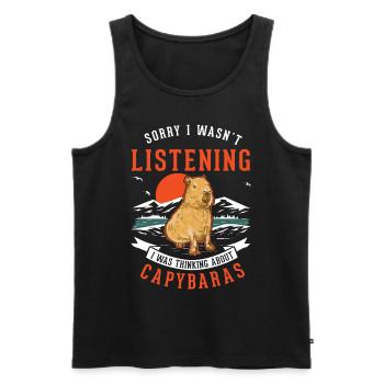 Capybara Gift Capibara Capybara - Men's Premium Organic Tank Top - black - Front - AI Model Male 178 light (178cm)