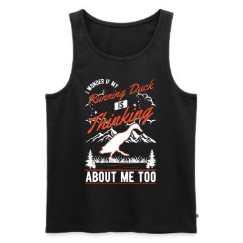 Indian Runner Duck Gift Bottle Duck - Men's Premium Organic Tank Top - black - Front - AI Model Male 178 light (178cm)