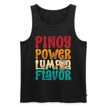 Pinoy Power Lumpia Flavor - Männer Premium Bio Tank Top - Schwarz - Vorne - AI Model Male 178 light (178cm)