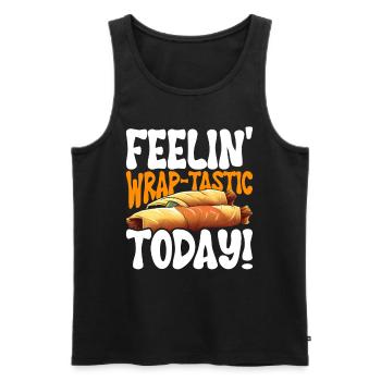Lumpia Feelin' Wrap-tastic Today! - Männer Premium Bio Tank Top - Schwarz - Vorne - Michal (187cm)