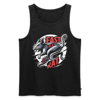 Swift Rat: Running Champion - Men's Premium Organic Tank Top - black - Front - AI Model Male 178 light (178cm)