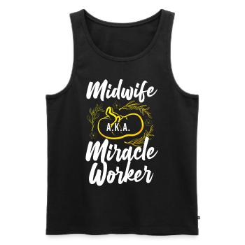 Nurse Midwife Birth Worker Midwife - Men's Premium Organic Tank Top - black - Front - Michal (187cm)