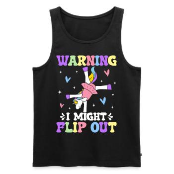 Lustige Gymnastik Turner Cartwheel - Männer Premium Bio Tank Top - Schwarz - Vorne - Michal (187cm)