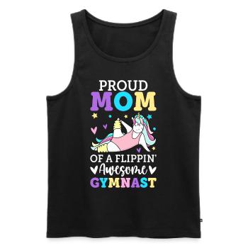 Gymnastique Roue De Charrette Fille - Débardeur bio Premium Homme - noir - Devant - Michal (187cm)