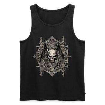 Gothik Okkult Satan Gotik Schwarze Szene Wicca - Männer Premium Bio Tank Top - Schwarz - Vorne - AI Model Male 178 light (178cm)