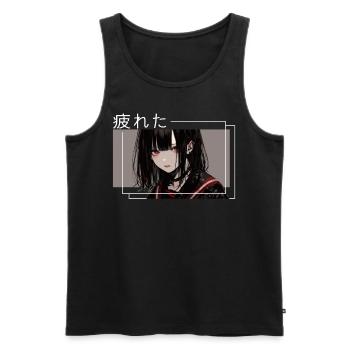 Emo Waifu Gothic Occult Yandere Grunge Goth Aesthe - Männer Premium Bio Tank Top - Schwarz - Vorne - AI Model Male 178 light (178cm)