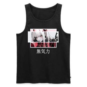 Evil Girl Grunge Aesthetic Dark Gothic Anime Haraj - Männer Premium Bio Tank Top - Schwarz - Vorne - Michal (187cm)