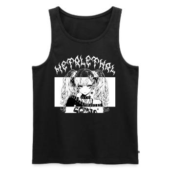 Metalethal Kawaii Anime Goth Girl Harajuku Grunge - Männer Premium Bio Tank Top - Schwarz - Vorne - AI Model Male 178 light (178cm)