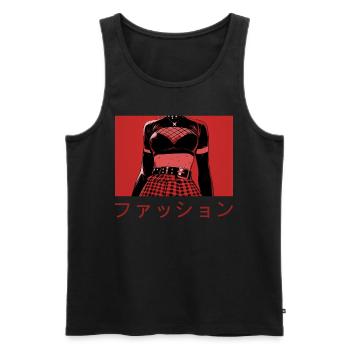 Emo Girl Dark Gothic Harajuku Fashion Soft Grunge - Männer Premium Bio Tank Top - Schwarz - Vorne - AI Model Male 178 light (178cm)
