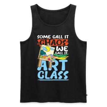 We Call It Art Class - Männer Premium Bio Tank Top - Schwarz - Vorne - Michal (187cm)