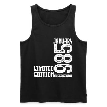 January 1985 Anniversary Gift. January 1985. - Men's Premium Organic Tank Top - black - Front - Michal (187cm)