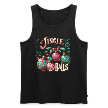 Jingle Balls - Funny Holidays Funny Christmas - Men's Premium Organic Tank Top - black - Front - Michal (187cm)