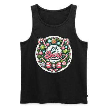Let it Snow - Funny Holidays Funny Christmas - Men's Premium Organic Tank Top - black - Front - Michal (187cm)