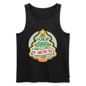 Oh Christmas Tree - Funny Holidays Funny Christmas - Men's Premium Organic Tank Top - black - Front - Michal (187cm)