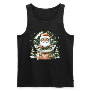 Believe Santa - Holidays Family Funny Christmas - Men's Premium Organic Tank Top - black - Front - Michal (187cm)