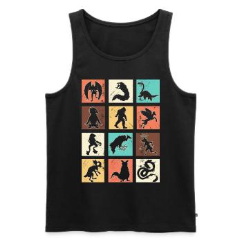 Cryptid Monsters - Männer Premium Bio Tank Top - Schwarz - Vorne - AI Model Male 178 light (178cm)