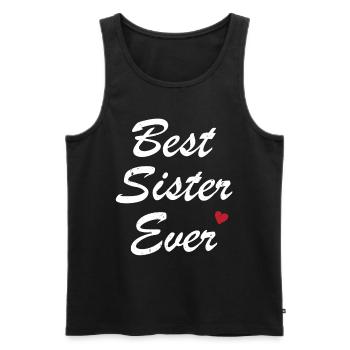 Best Sister Ever Best Sister Humor Gift - Men's Premium Organic Tank Top - black - Front - Michal (187cm)