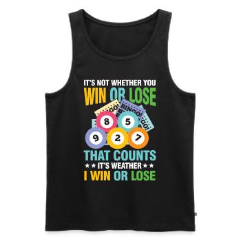 It's Not Whether You Win Or Lose That Counts - Männer Premium Bio Tank Top - Schwarz - Vorne - Michal (187cm)