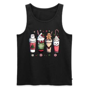 Café de Noël - Café de Noël pour femmes drôles - Débardeur bio Premium Homme - noir - Devant - Michal (187cm)