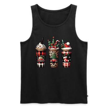 Café de Noël - Café de Noël pour femmes drôles - Débardeur bio Premium Homme - noir - Devant - Michal (187cm)