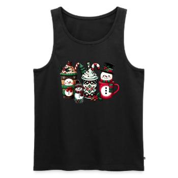 Café de Noël - Café de Noël pour femmes drôles - Débardeur bio Premium Homme - noir - Devant - Michal (187cm)