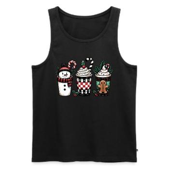 Café de Noël - Café de Noël pour femmes drôles - Débardeur bio Premium Homme - noir - Devant - Michal (187cm)