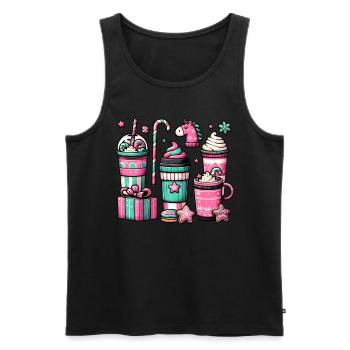 Café de Noël - Café de Noël pour femmes drôles - Débardeur bio Premium Homme - noir - Devant - Michal (187cm)