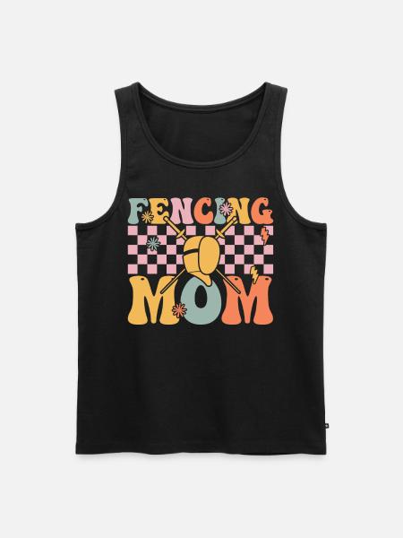Groovy Foil Saber Fencer - Men's Premium Organic Tank Top - black