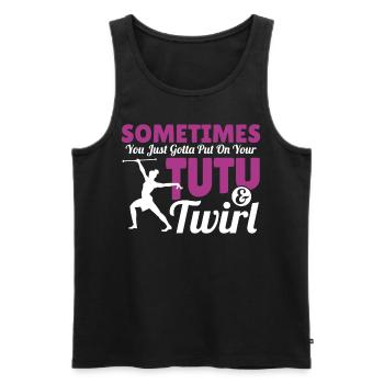 Majorette Marching Band Art Dancer Twirler - Débardeur bio Premium Homme - noir - Devant - Michal (187cm)