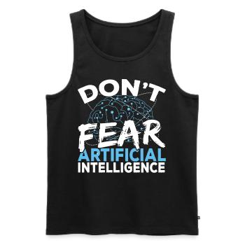 Digital Brain AI Deep Learning Neuronales - Männer Premium Bio Tank Top - Schwarz - Vorne - AI Model Male 178 light (178cm)